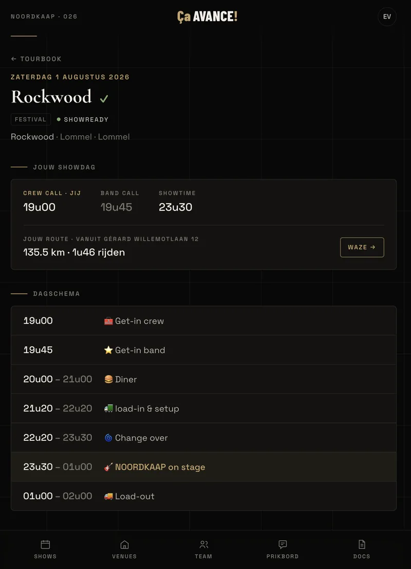 Avance!-app — Showdag